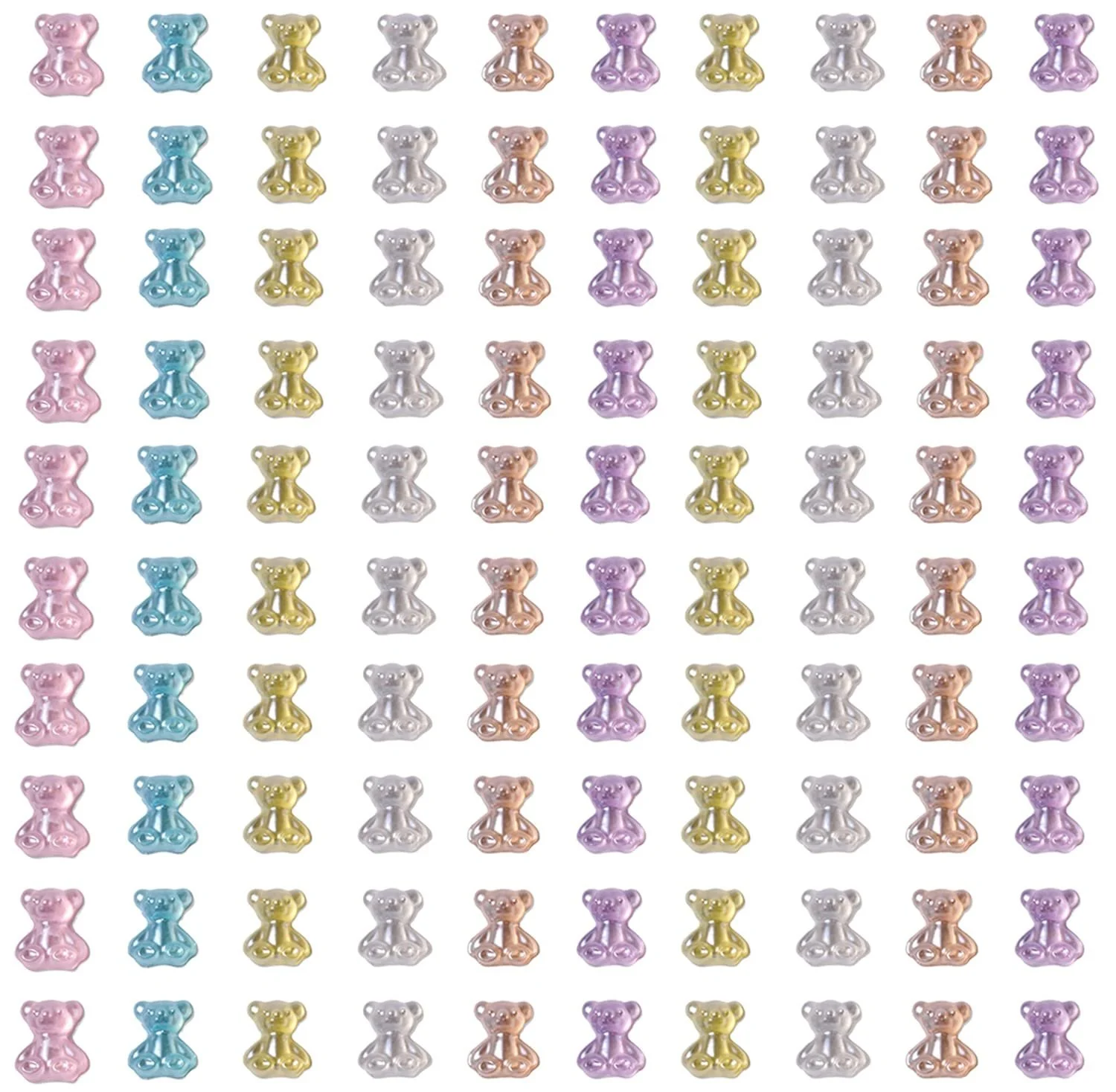 Украшения для ногтей Сердце Медведь Бабочка Бант 50шт, фото №1