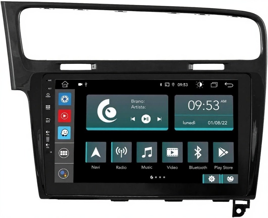 Штатна автомагнітола JFSound JF-031W7-X9C для Volkswagen Golf / 10" / Сенсорна / 4/64Гб / Android 11 / Apple CarPlay / Android Auto / Bluetooth / WI-FI / GPS / USB / DAB+, фото №1