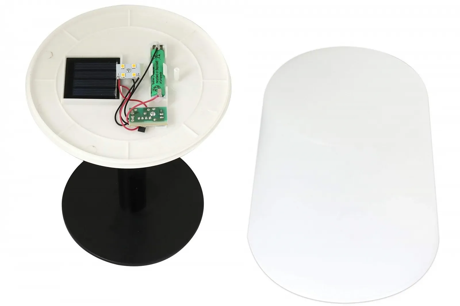 Настільна лампа LED на сонячній батареї для вулиці 15 x 31 см Чорна, фото №4