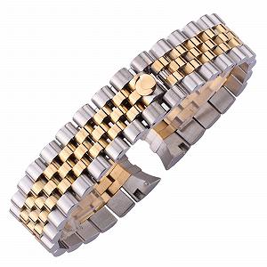Наручные часы Stainless Steel Watch Band 20mm Мужской Металлический Ремешки для часов Изогнутый конец Серебристый Женский сплошное звено Браслет Аксессуары для часов Stainless Steel - Фото 1