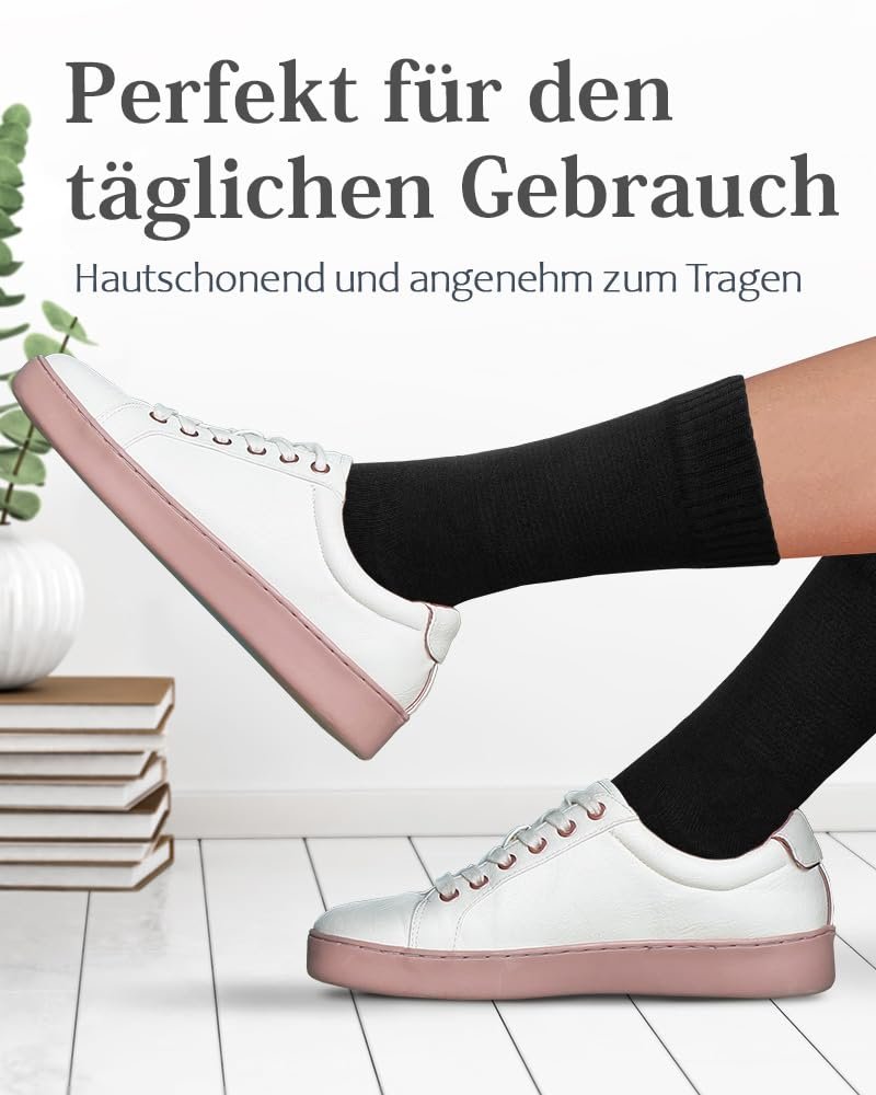 Диабетические носки Lycra для женщин (4 пары) Без шва у основания ногтей Для бизнеса и отдыха Подходят для беременных и пожилых людей, фото №3