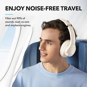 Наушники Soundcore Anker Q20i Bluetooth Over-Ear с гибридным активным шумоподавлением 40 часов воспроизведения ANC белый synthetic.ua - Фото 1