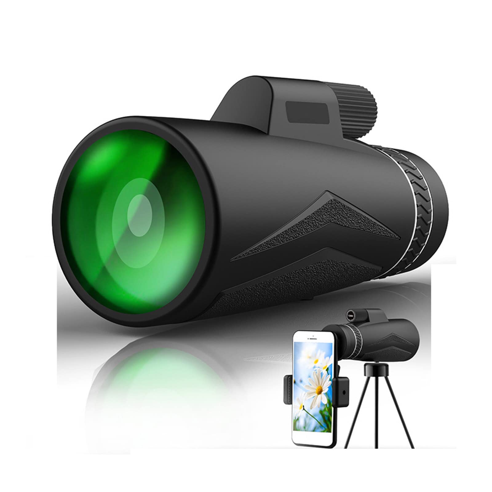 Монокуляр Spotting 12x50 з адаптером для смартфона, штативом і ременем для рук, водонепроникний для спостереження за птахами та полювання, фото №1