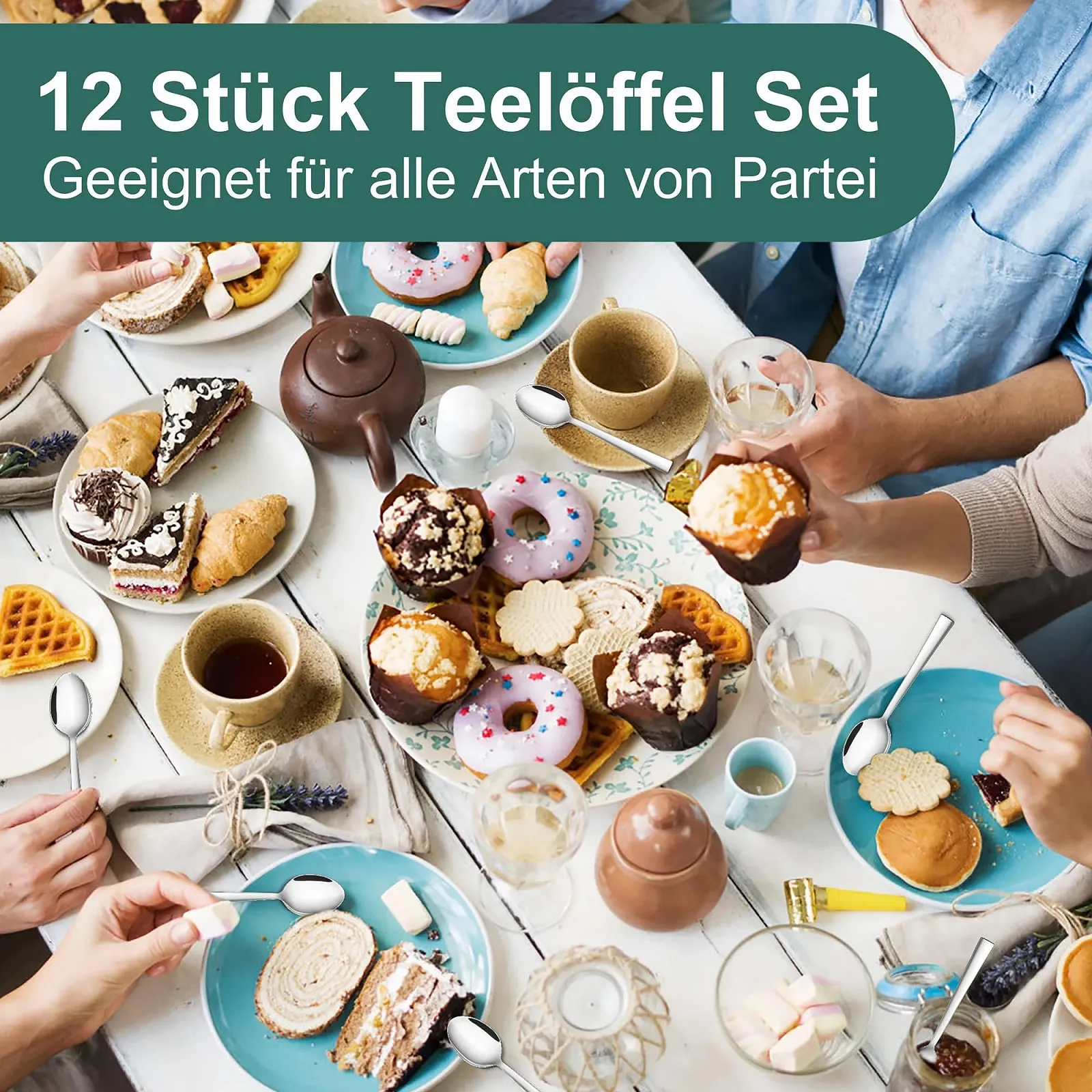 Ложка чайна TEAMFAR з нержавіючої сталі 13.6 cm, 12 шт., фото №6