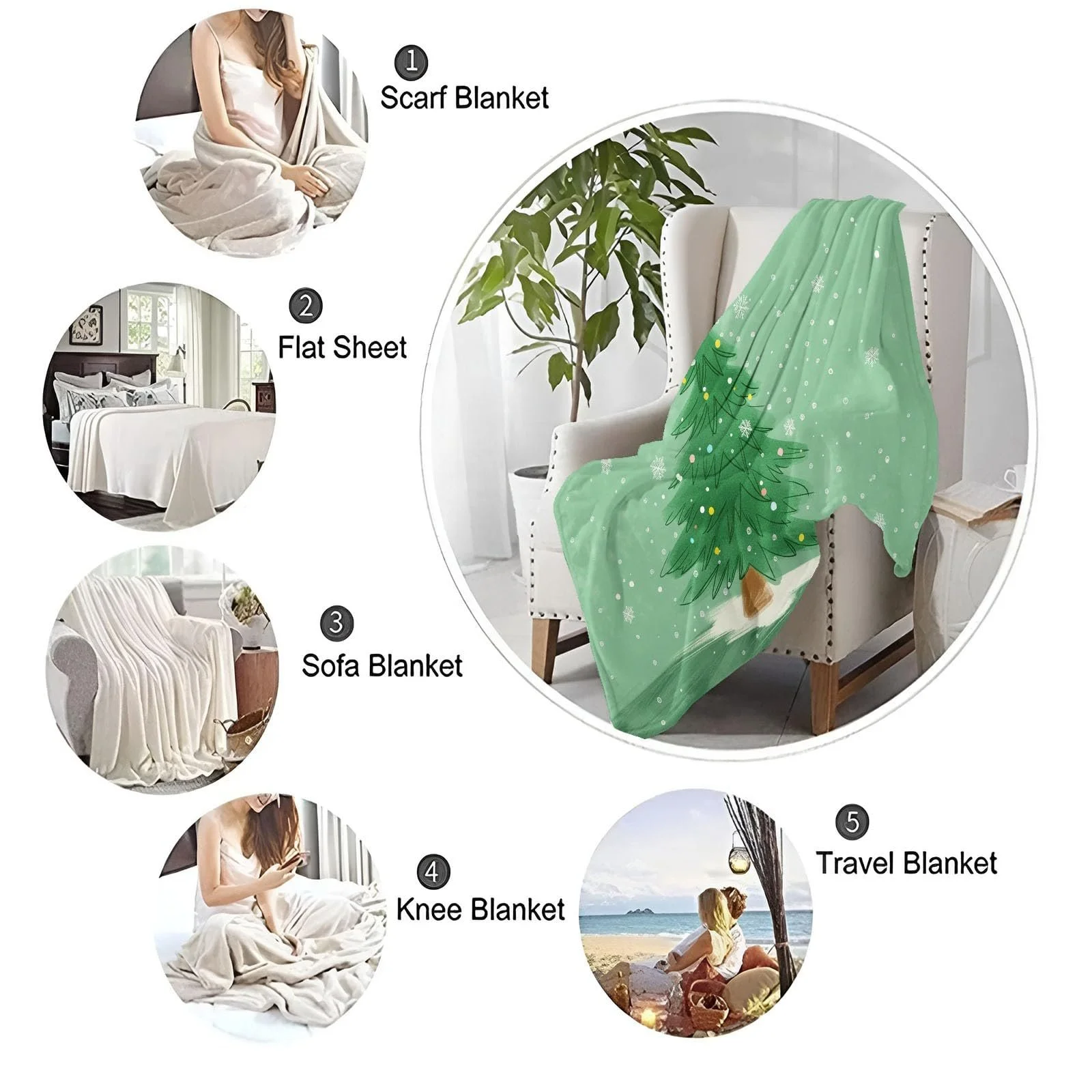 Плед Decke 200 x 220 cm Разноцветный Рисунок Сельское хозяйство Поле Трактор Фланель Флис Шерпа 3D, фото №7