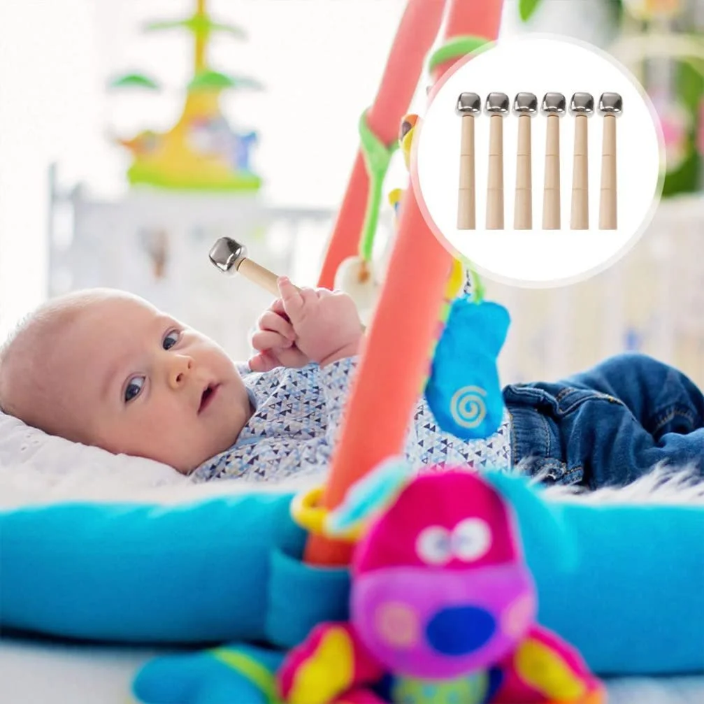 Дерев'яна паличка-брязкальце, 6 штук, музичні інструменти, брязкальця, ударні інструменти, ритмічні інструменти, іграшка, фото №6