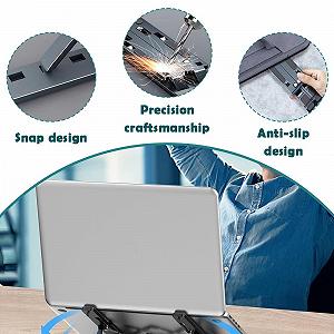 Подставка для ноутбука с 8 регулируемыми уровнями, подставка для ноутбука, нескользящая подставка для ноутбука из пластика и силикона, совместимая с Air Pro, HP, 10 - 15.6 дюймов synthetic.ua - Фото 1