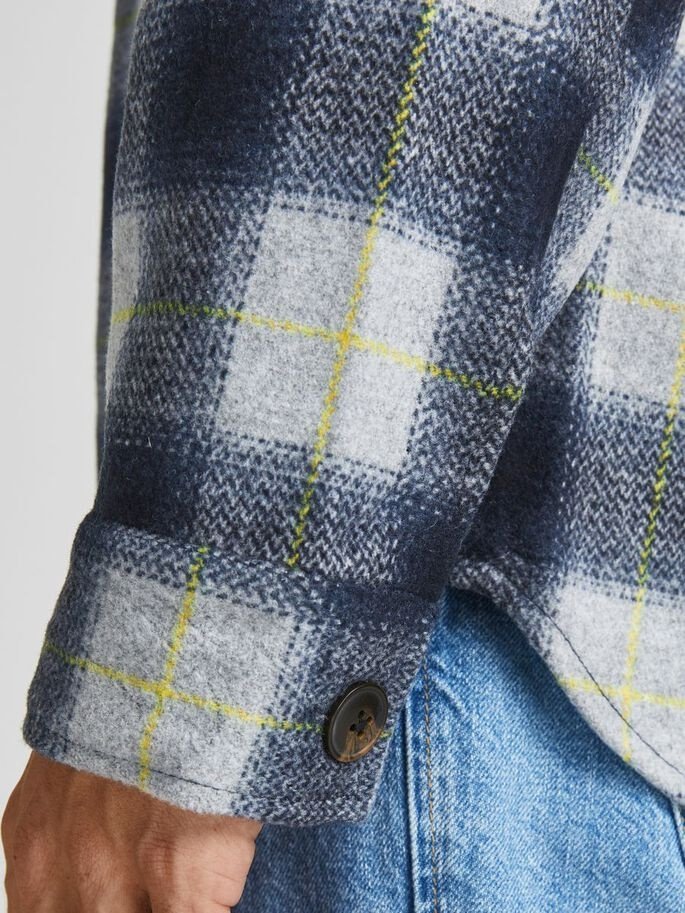 Куртка Jack & Jones CHECK SHIRT JACKET LS LN 12198798 Темно-синій XXL, фото №3