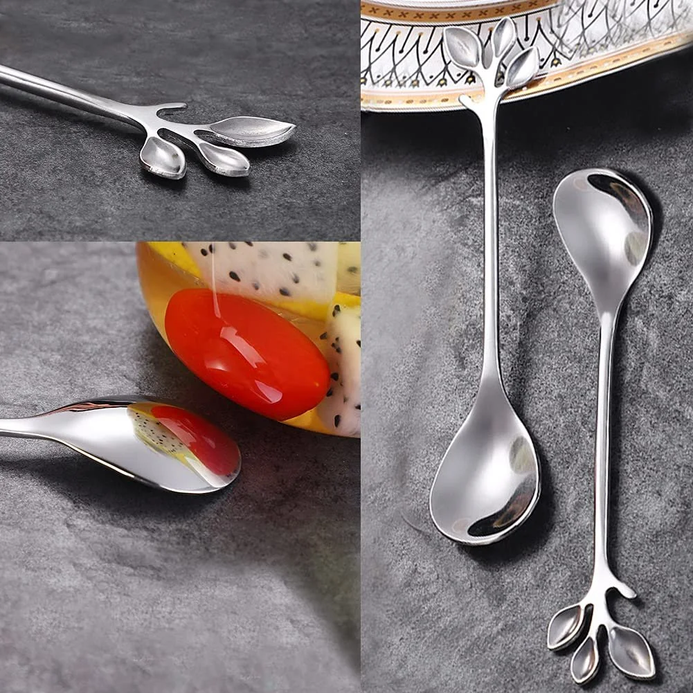 Ложка Кавова з нержавіючої сталі Лист, 12 шт, фото №3