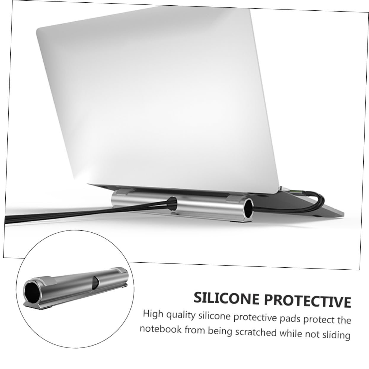 Підставка для ноутбука COHEALI Алюмінієва регульована по висоті з організацією кабелів Вентильована, фото №2