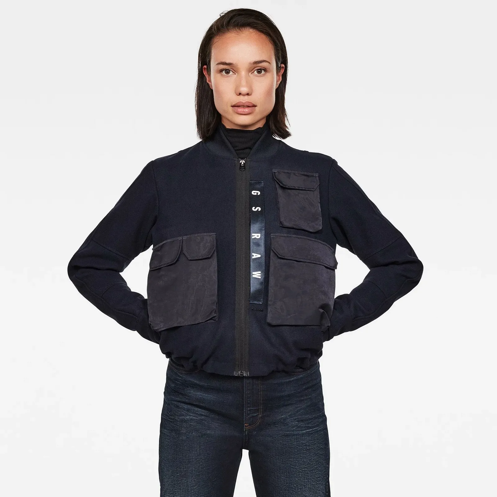 Жіноча бомбер - куртка G-Star RAW 3D Pocket Wool Bomber - S, фото №1