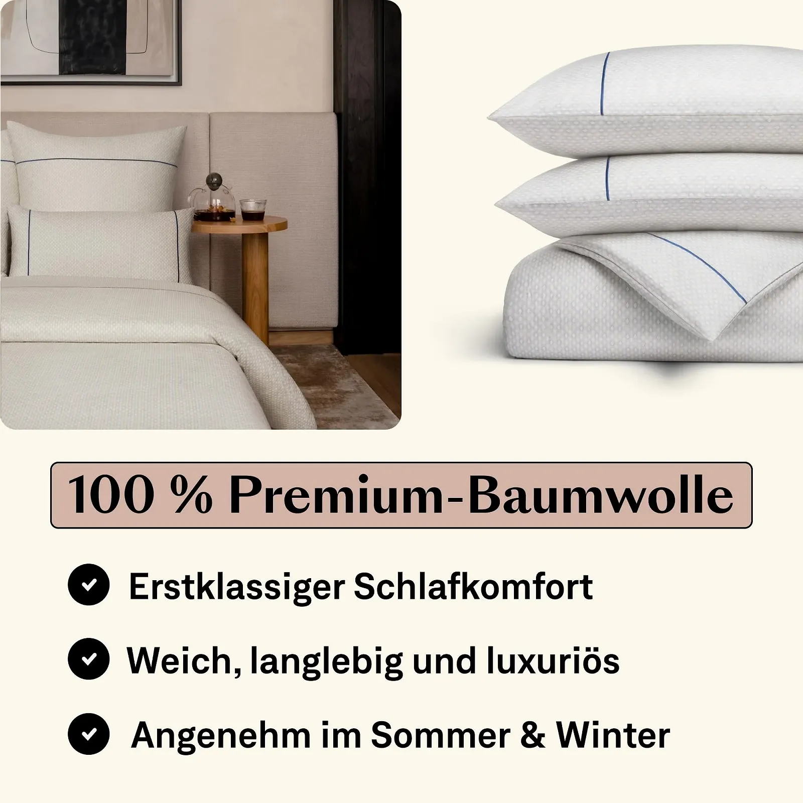 Постільна білизна Amqua Сатин 135 x 200 см з візерунком, наволочка 80 x 80 см Aura, фото №2