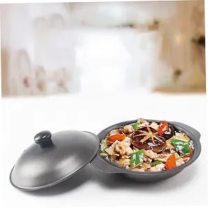 Чугунная кастрюля Zerodeko для пасты и супа рисовая технология равномерного нагрева synthetic.ua - Фото 1