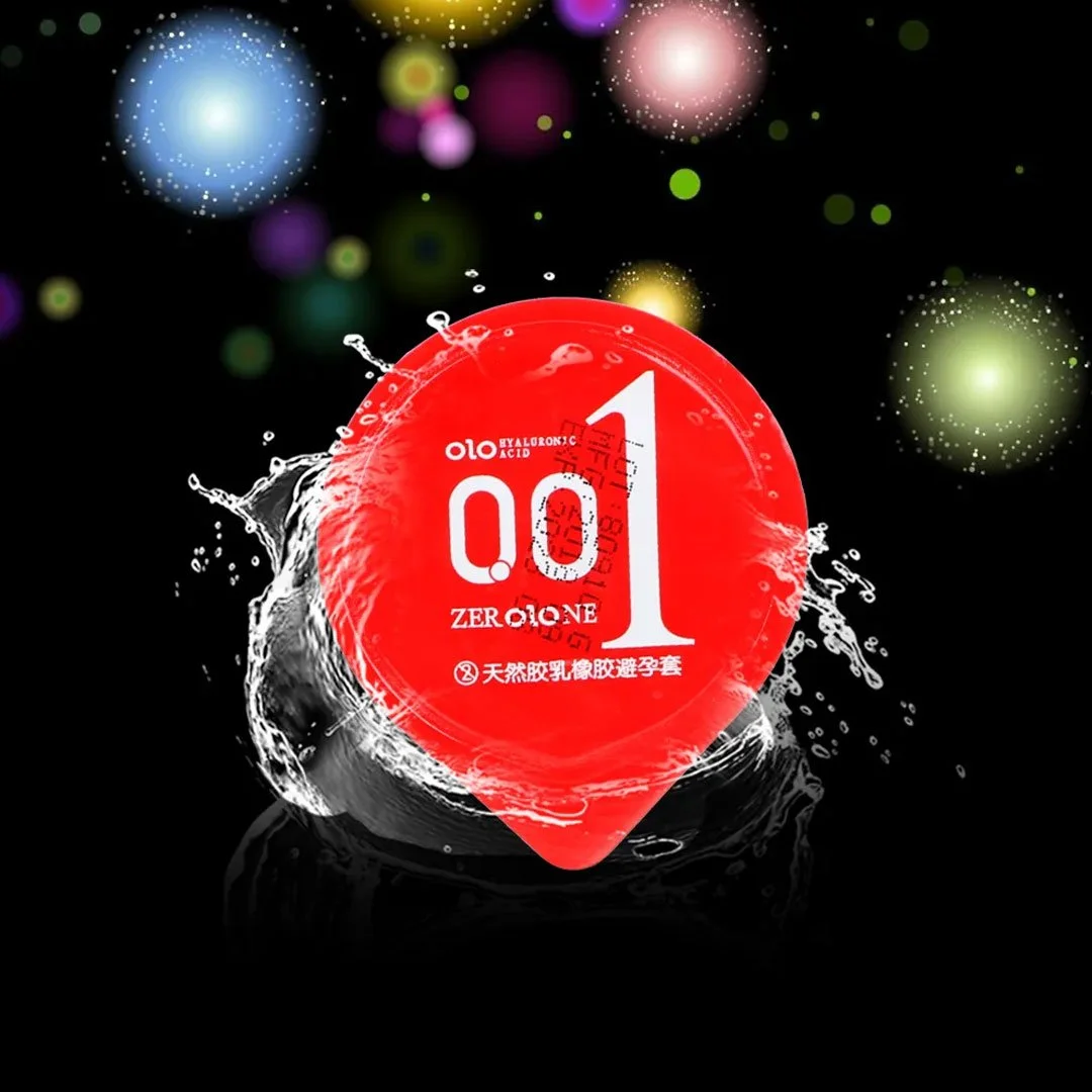 Презервативи OLO 001 3 штуки Червоний 23798, фото №12