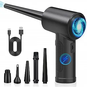 Электрическая воздуходувка для удаления пыли 3 скорости 91000 rpm 6000 mAh USB - Фото 1