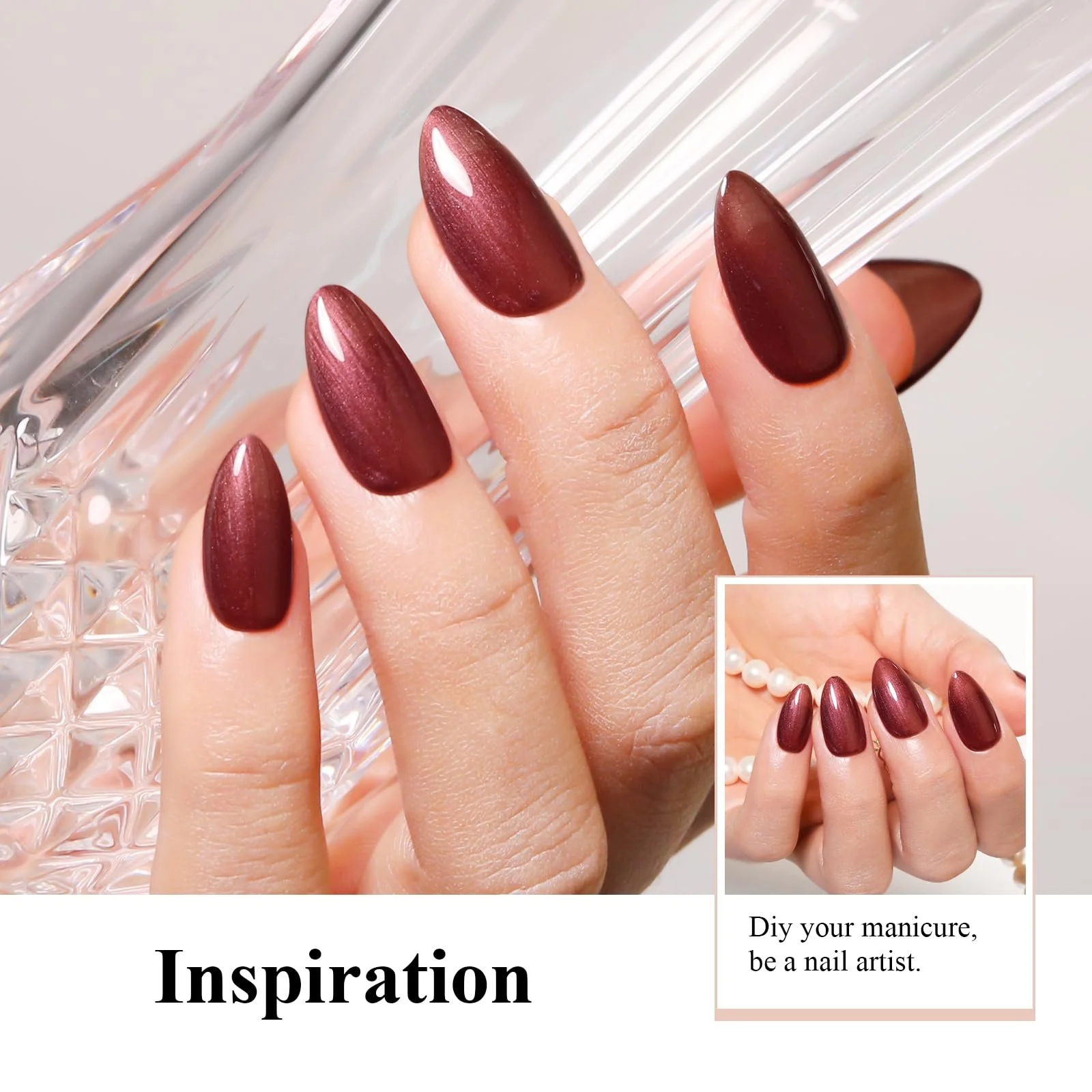 Гель-лак Imtiti 15 мл, полустойкий, с блестками, красная медь, перламутровый, УФ/LED, фото №6