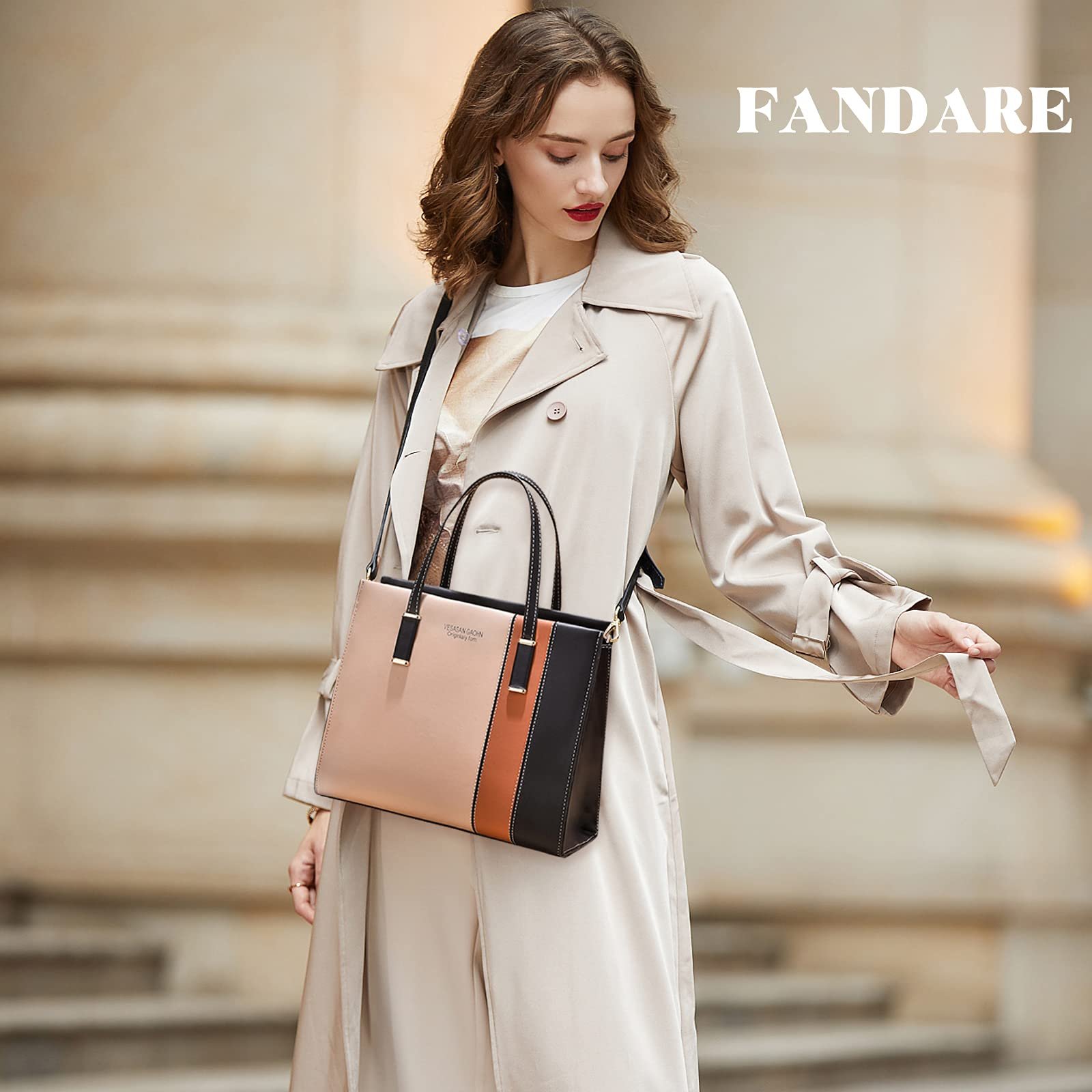 Сумка на плечо FANDARE Элегантная Регулируемая Женская Сумка из ПУ кожи Водонепроницаемая Среднего размера, фото №2 Сумка на плечо FANDARE Элегантная Регулируемая Женская Сумка из ПУ кожи Водонепроницаемая Среднего размера, фото №2