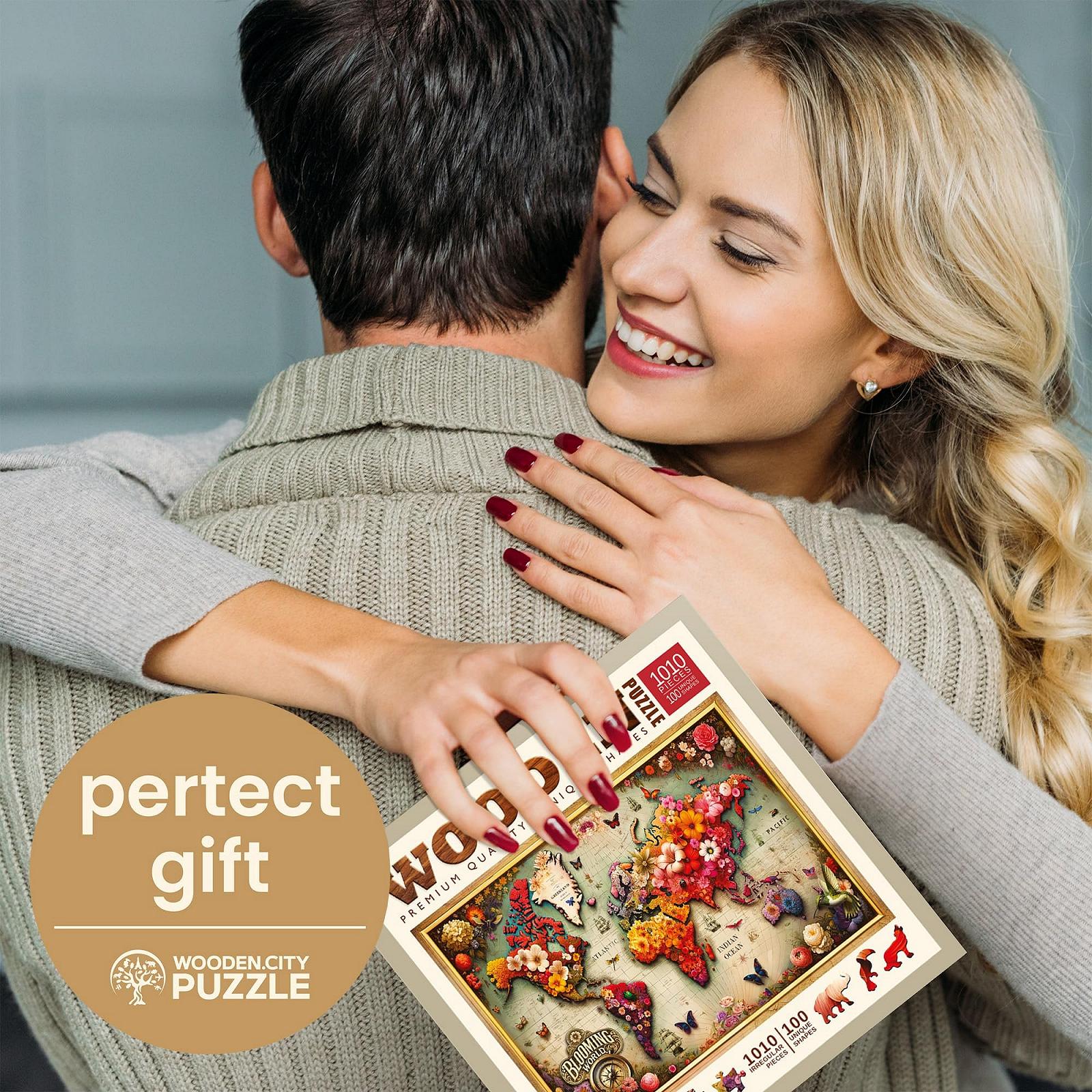 Дерев'яний пазл WOODEN.CITY Colourful Card 1000 елементів 54 x 39,4 см, фото №2