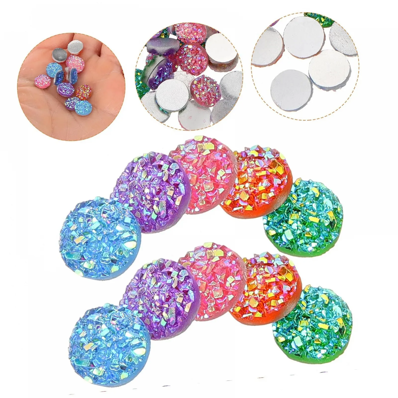 Стрази Плоскі декоративні 100 шт, фото №6