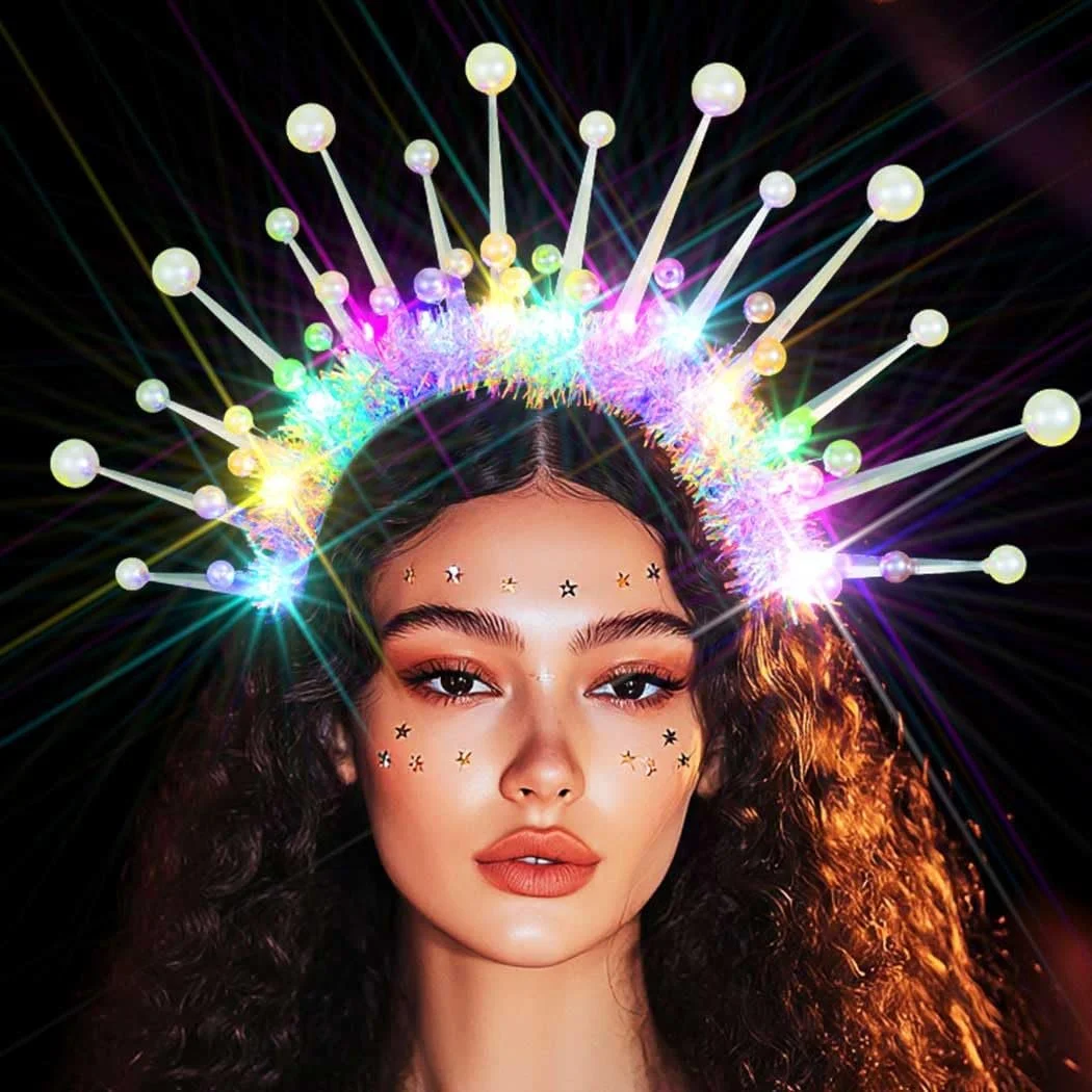 Обруч для волосся зі світлодіодними намистинами, фото №1