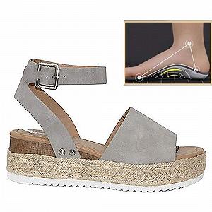 Сандалии Wedges Ретро Peep Toe Платформа - Фото 1