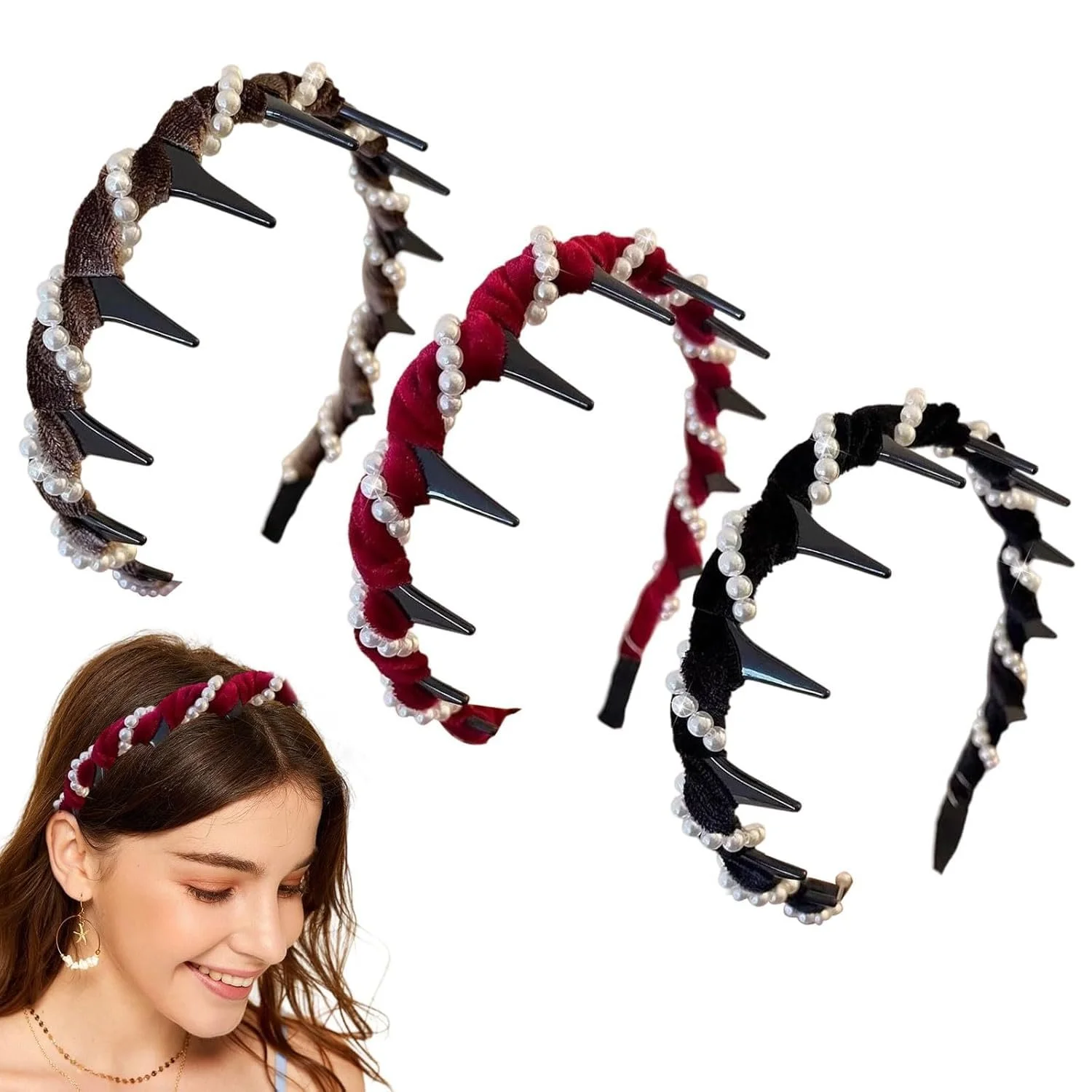 Обруч для волос с зубцами, фото №1