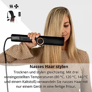Випрямляч та фен для волосся 2-в-1 Leto Hairstrait Air Styling Wet to Dry ціна на synthetic.ua - Фото 1 Випрямляч та фен для волосся 2-в-1 Leto Hairstrait Air Styling Wet to Dry synthetic.ua - Фото 1