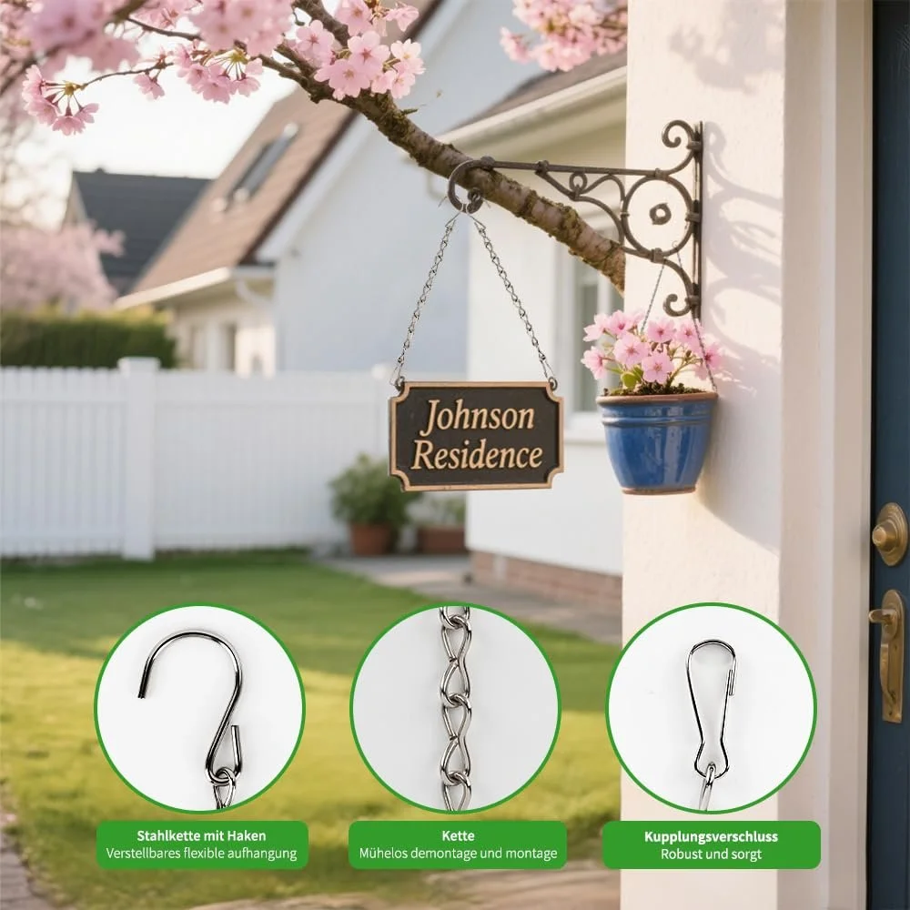 Ланцюжок для підвісного кошика металевий 50 см, набір 2 шт., фото №3 Ланцюжок для підвісного кошика металевий 50 см, набір 2 шт., фото №3