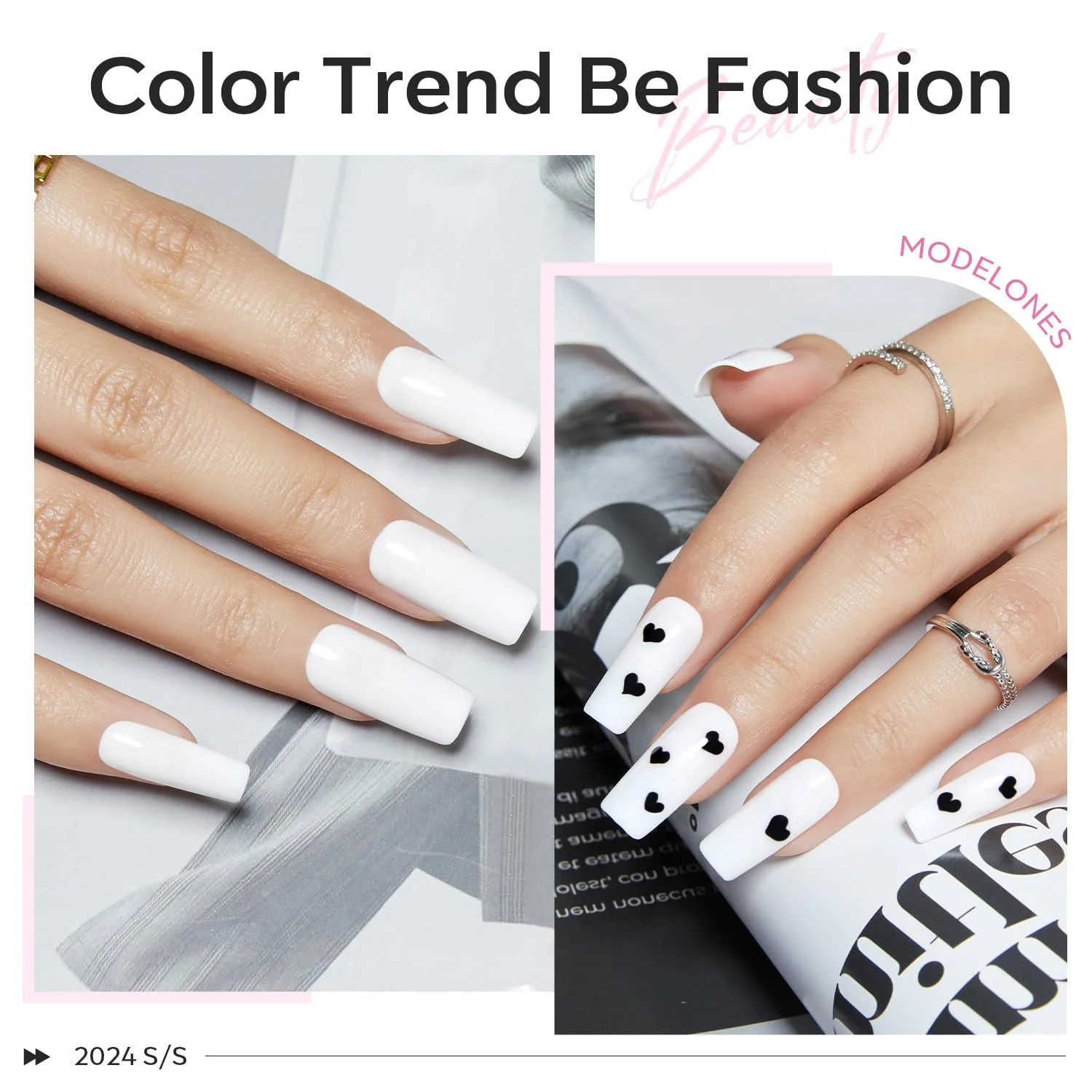 Гель-лак Modelones Білий 15 мл, фото №4