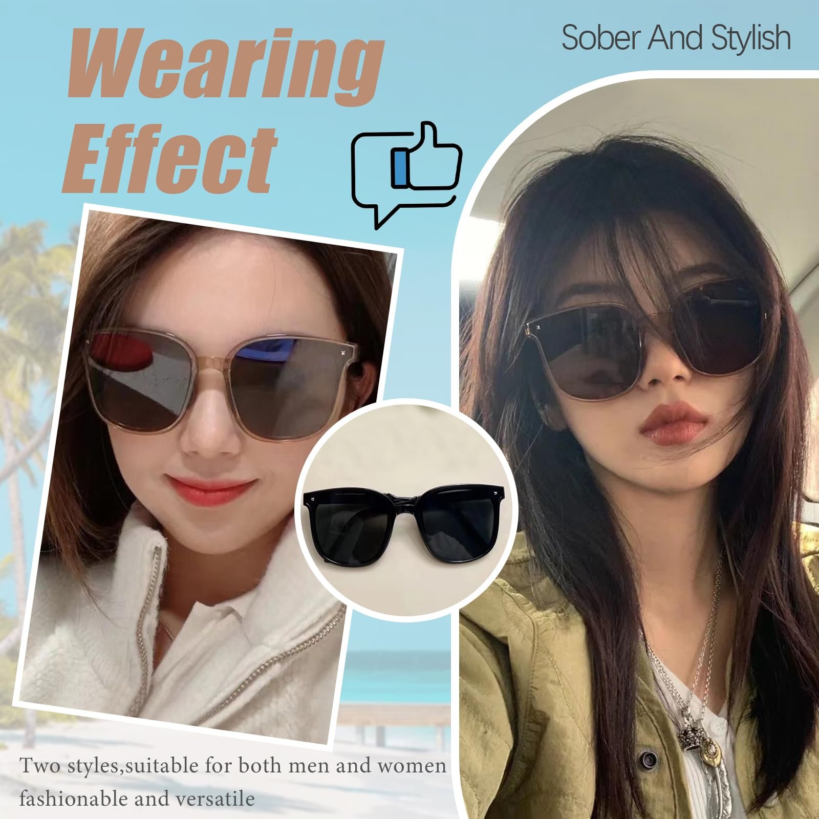 Сложные солнцезащитные очки KASESSS, 2 шт., ретро, ​​для мужчин и женщин, защита от УФ-излучения, с 2 футлярами, для путешествий, фото №6