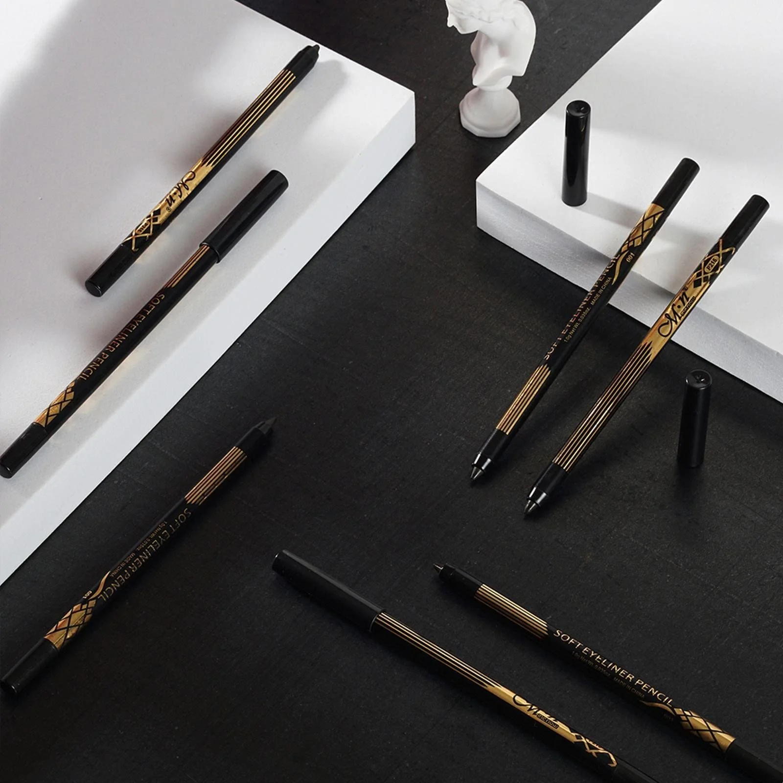 Гель-карандаш для глаз матовый черный быстросохнущий водостойкий, фото №5