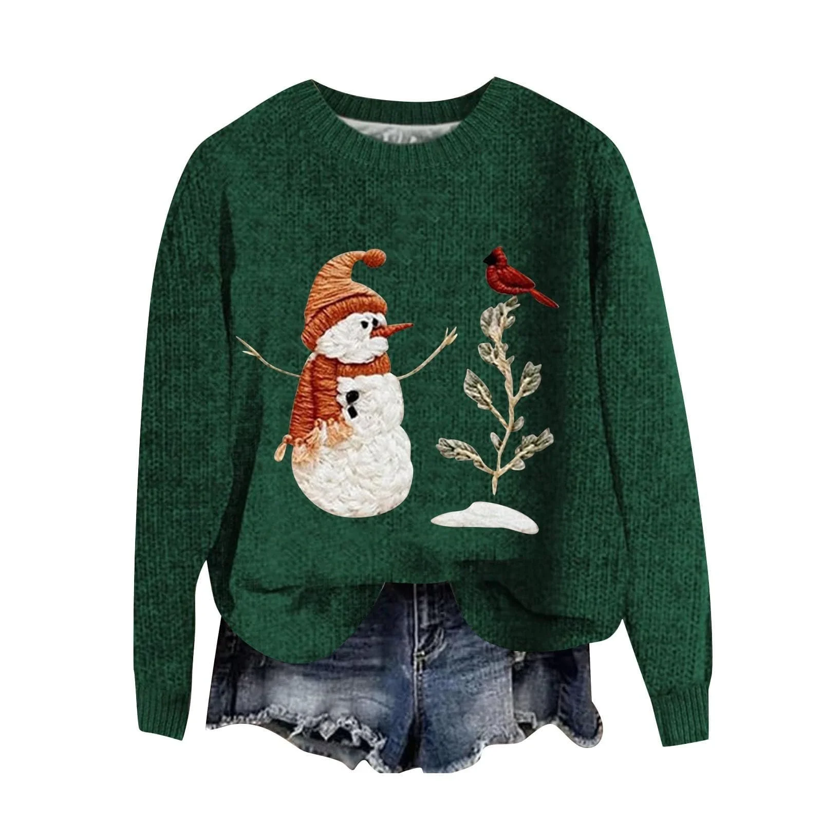 Рождественский свитер Gwnauz Женский рождественский свитер Снеговик Рождественский принт Большие Размеры Рождественская одежда с длинными рукавами и круглым вырезом Зимний Повседневный Рождественский Костюм, фото №3 Рождественский свитер Gwnauz Женский рождественский свитер Снеговик Рождественский принт Большие Размеры Рождественская одежда с длинными рукавами и круглым вырезом Зимний Повседневный Рождественский Костюм, фото №3
