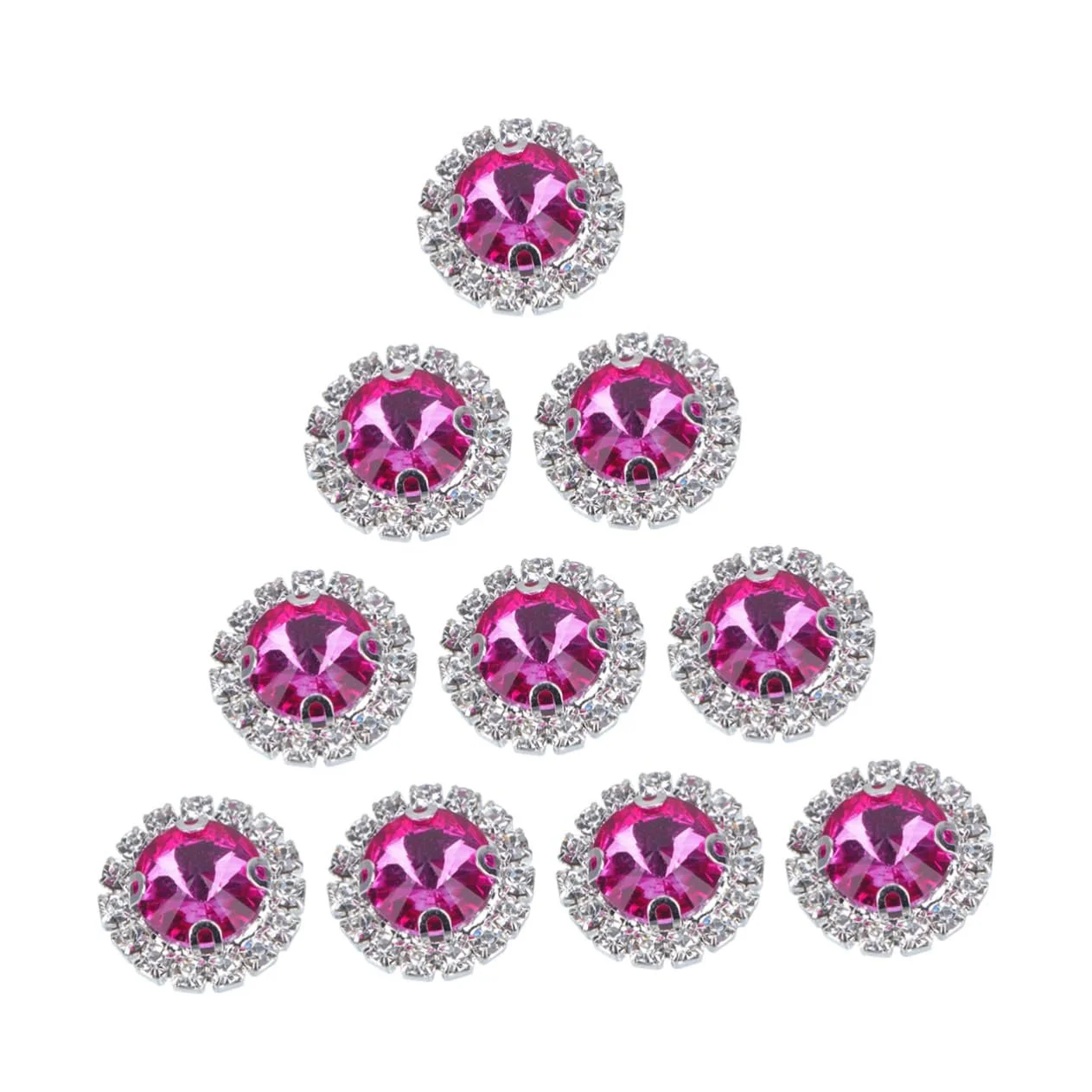 Набор Стразы Плоские 60 шт. Серебряные, фото №2