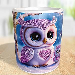 Кухоль Owl Chibi Diamond Painting 330 мл, керамічний, для кави synthetic.ua - Фото 1