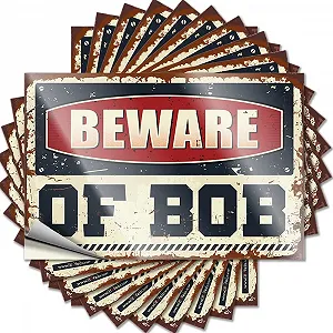 Наклейки Beware of Bob 10 штук 6x9 см - Фото 1