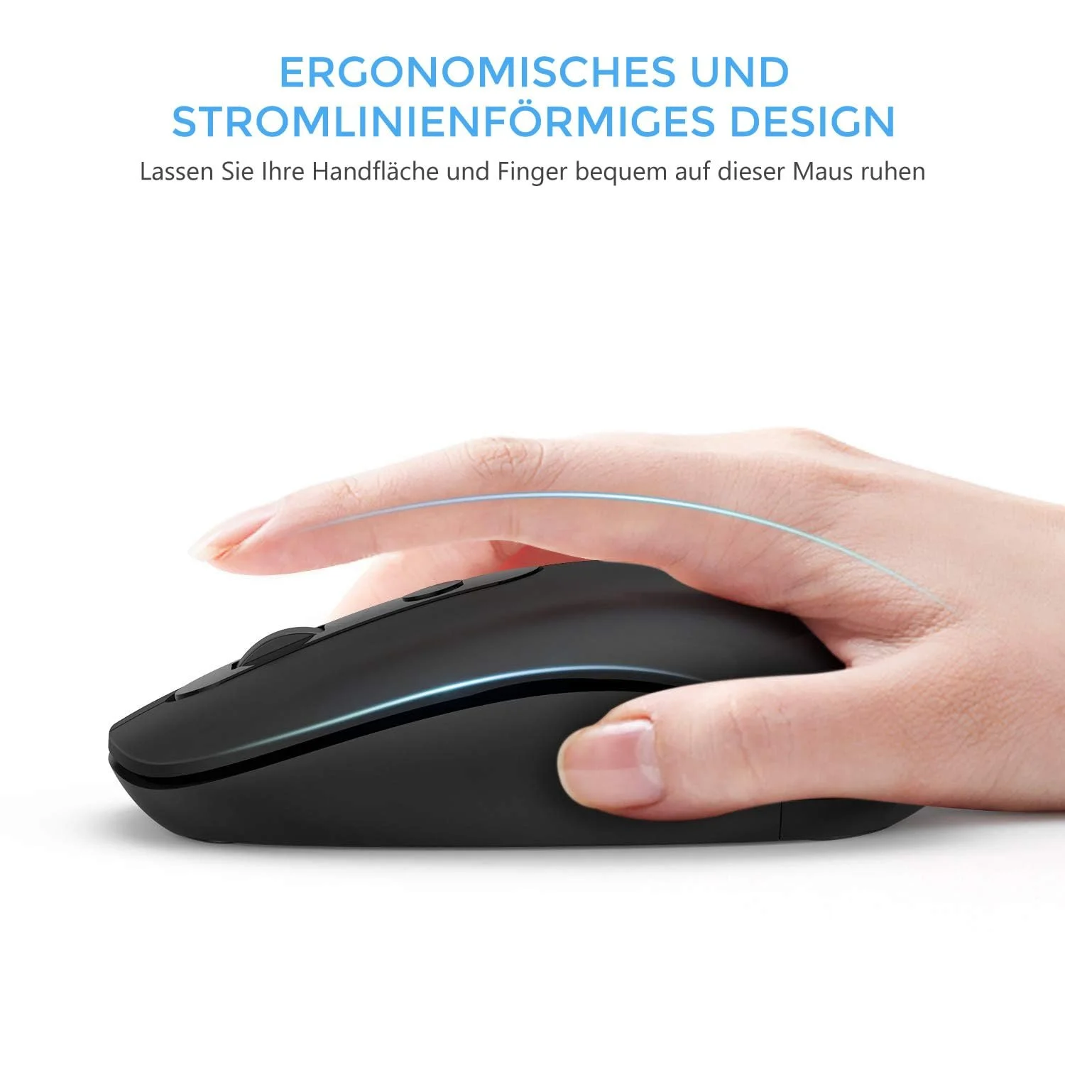 Мышь Seenda USB C Беспроводная 2.4 GHz Беспроводная мышь 2 в 1 с USB и Type-C Ресивером, Тихая Type C Беспроводная мышь DPI 2400 для MacBook, Планшета, Компьютера, Ноутбука и Windows, Черная, фото №6