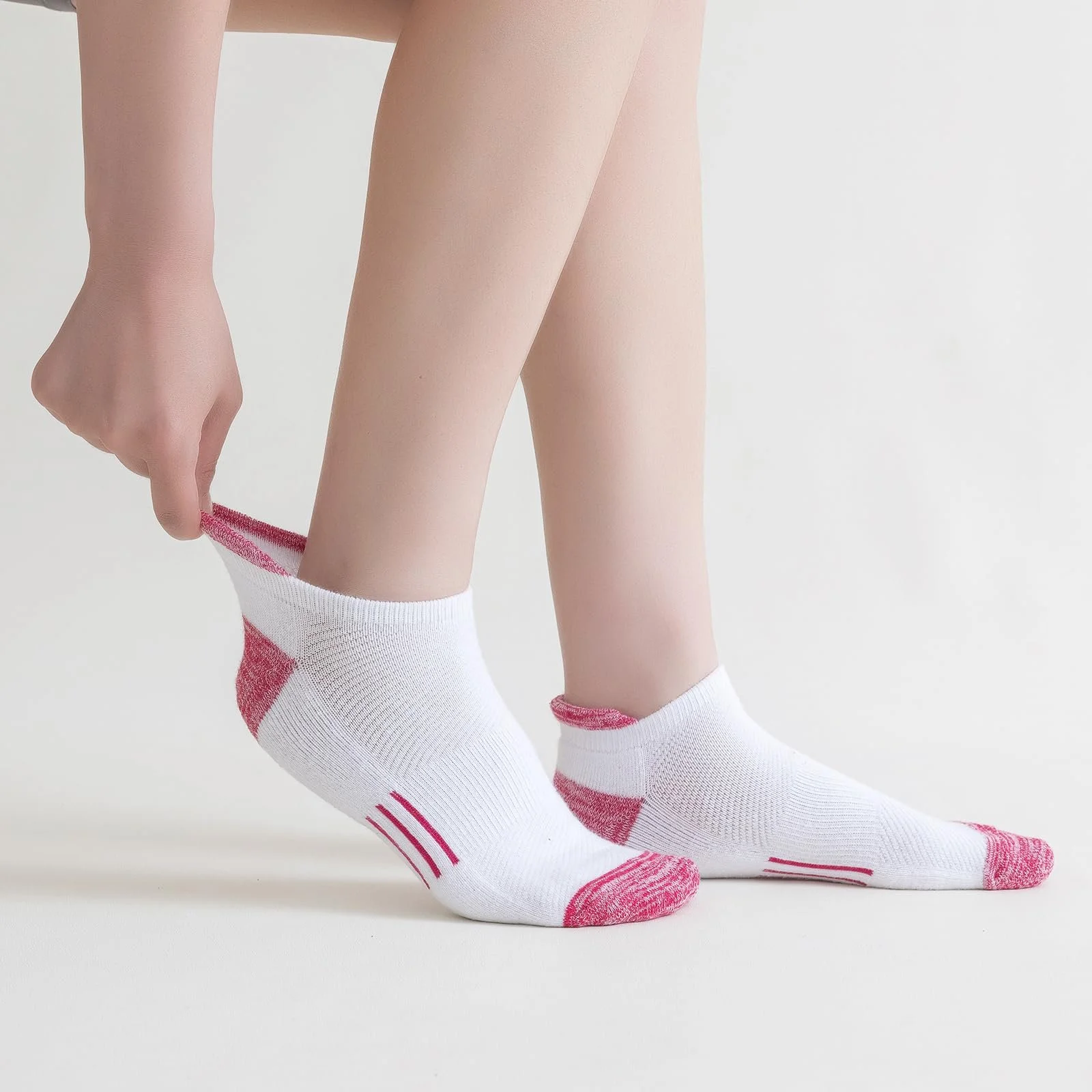 Носки Trainer Женские Хлопковые Спортивные Дышащие Короткие Противомозольные Носки Женские Мягкие для Бега 6 Пар 35-38/39-42, фото №8