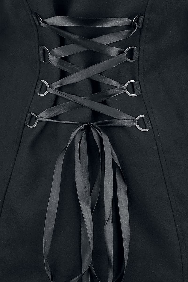 Женская зимняя куртка на шнуровке Gothicana by EMP, черная, фото №4