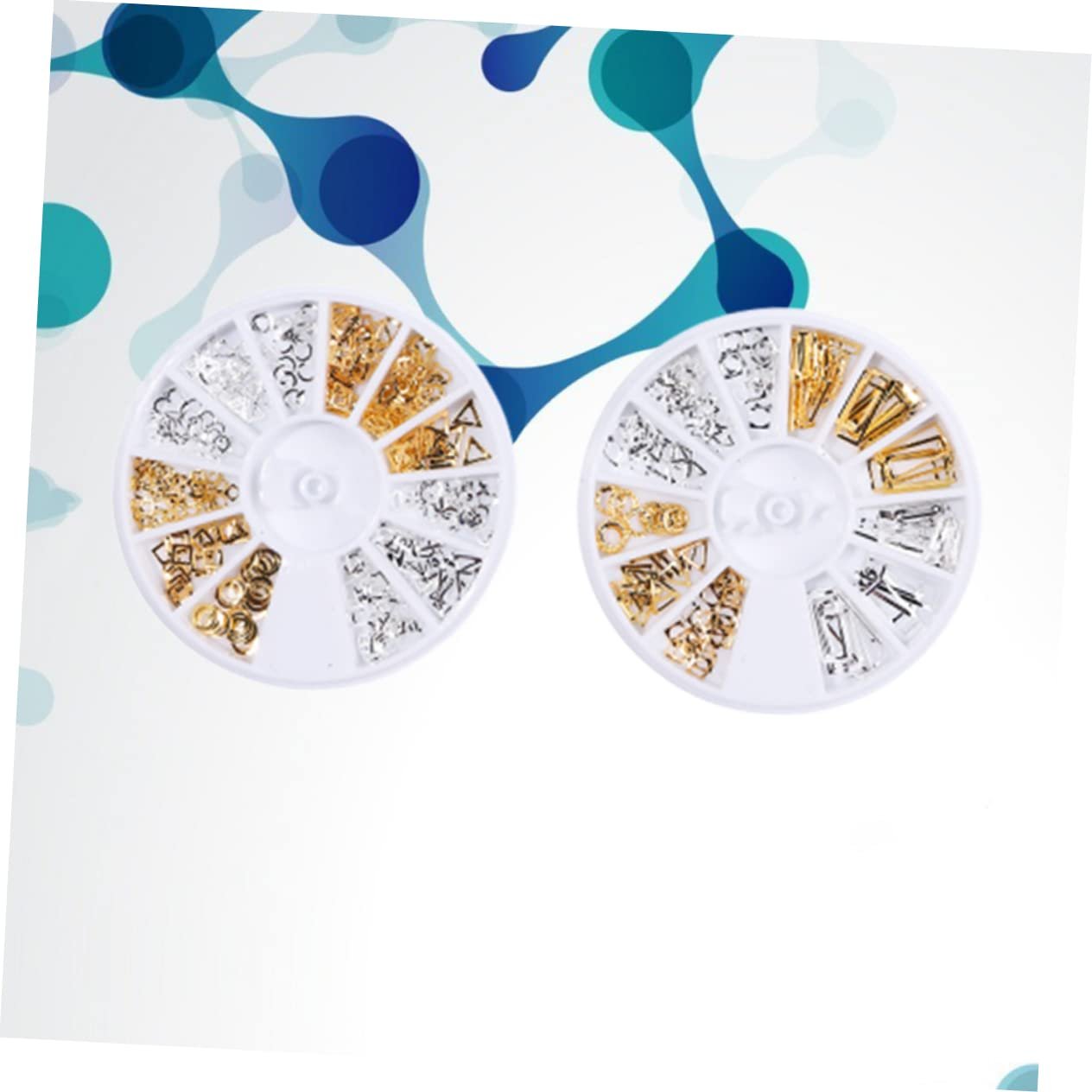 Украшения для ногтей FRCOLOR Заклепки для ногтей Золотые украшения для маникюра 3D, фото №6