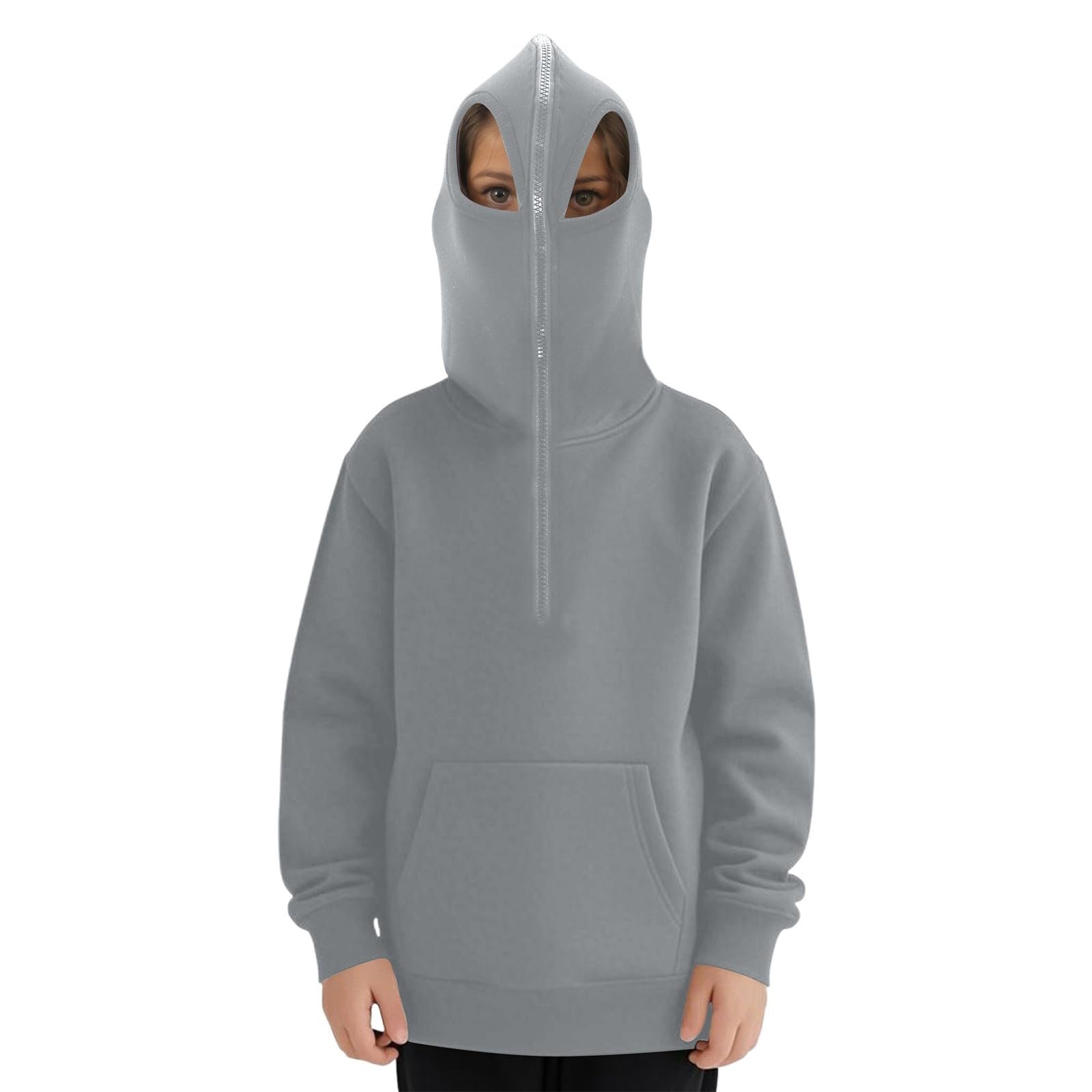 Зимний джемпер для мальчиков 146 Толстовки и свитшоты для мальчиков Однотонный пуловер на молнии с карманом Длинный рукав Повседневная верхняя одежда для школы и активного отдыха Рубашка 140, фото №4