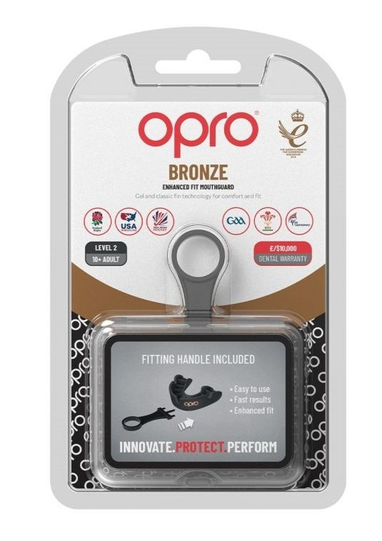 Капа OPRO Bronze доросла вік 11 Black (art.102500001), фото №10