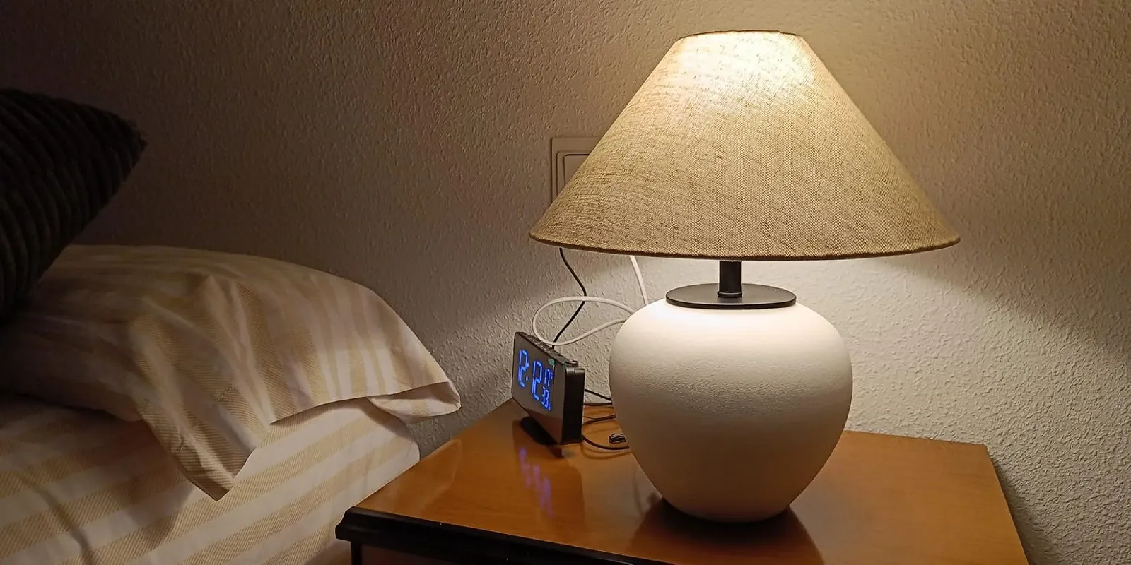 Настільна лампа керамічна Rustic Black Farmhouse Wabi Sabi Vintage Біла, фото №8