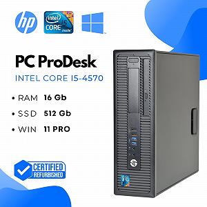 ПК HP EliteDesk Intel Core i5 3.2GHz 16GB RAM 500GB SSD Windows 11 Pro (восстановленный) synthetic.ua - Фото 1