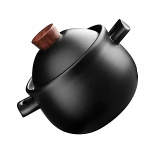 Кастрюля керамическая VALICLUD большая жаропрочная для газовых плит с двойными ручками - Фото 1