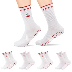 Шкарпетки для пілатесу S", протиковзкі, 4 пари - Фото 1