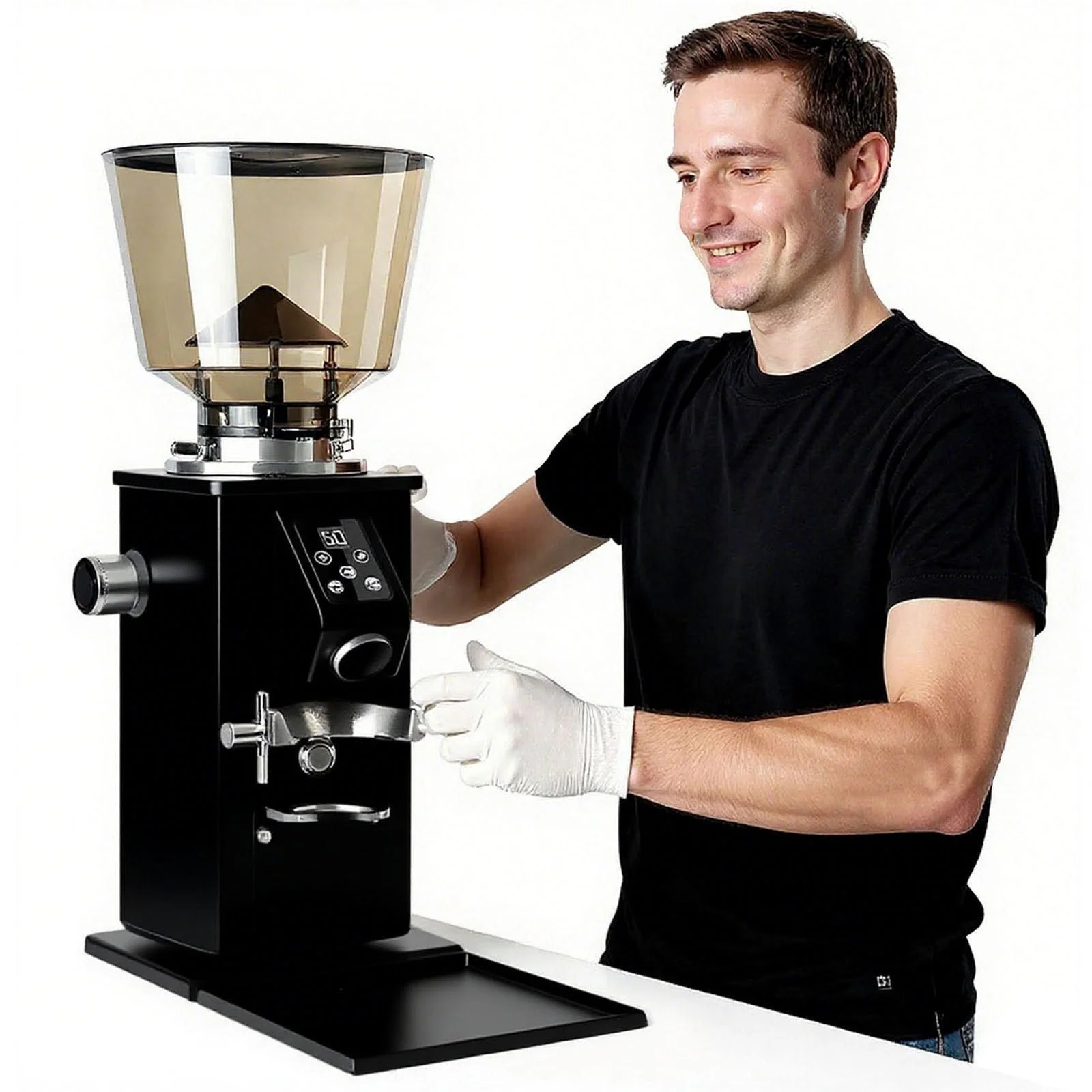 Кофемолка электрическая Плоская, Черный, фото №1