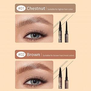 Карандаш для бровей 2-в-1 Magic 4 Tips 3D Водостойкий Коричневый synthetic.ua - Фото 1