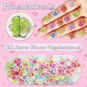 Украшения для ногтей Цветы 3D, 150 шт, Разноцветные synthetic.ua - Фото 1
