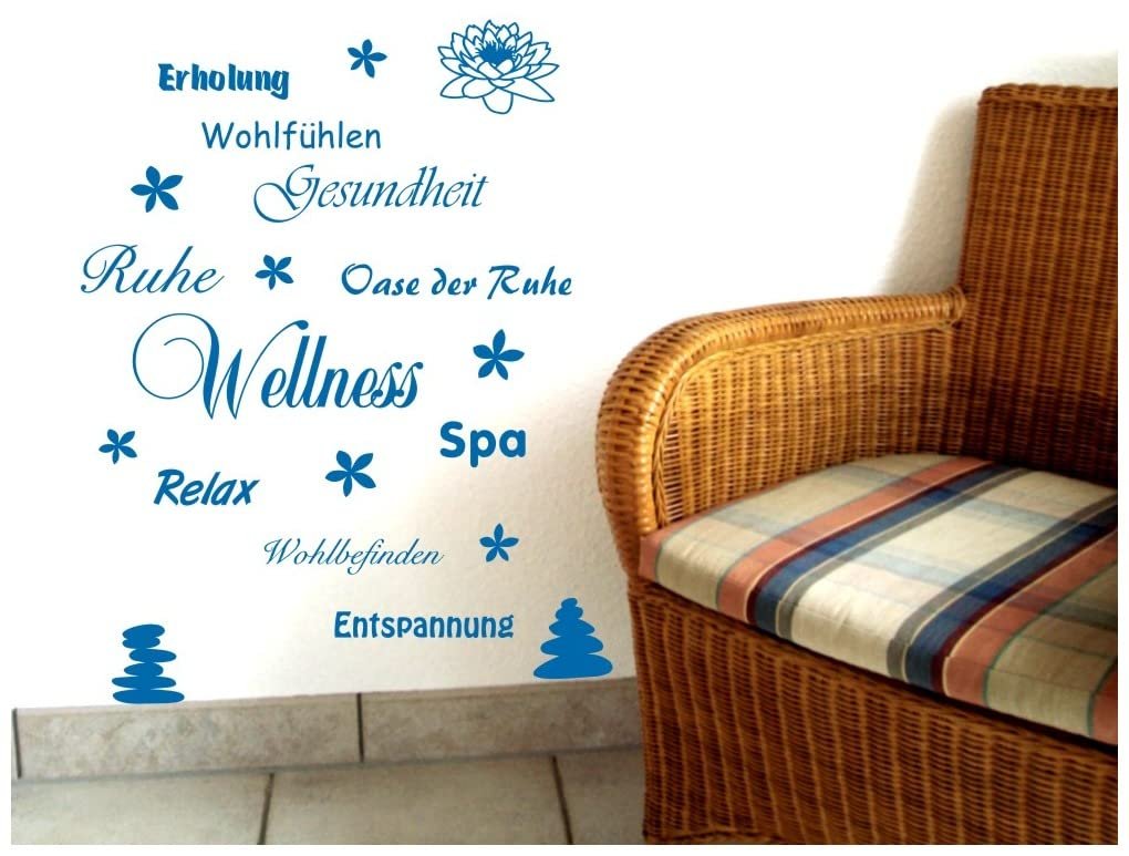 Наклейка на стіну Samunshi Wellness Creative Set 50 x 13 см Чорна, фото №3