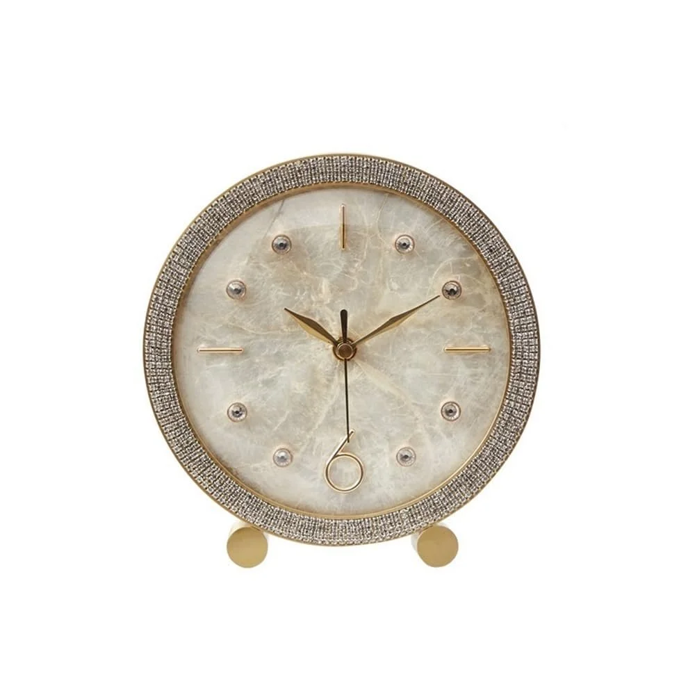 Настольные часы Aioneer с латунной чашей, тихие, для дома, гостиной, спальни, офиса, декоративные, фото №1